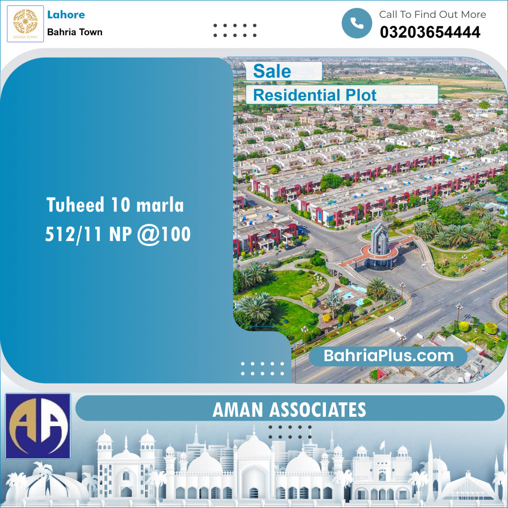 Residential Plot for Sale in Bahria Town, Lahore - (BP-119911)