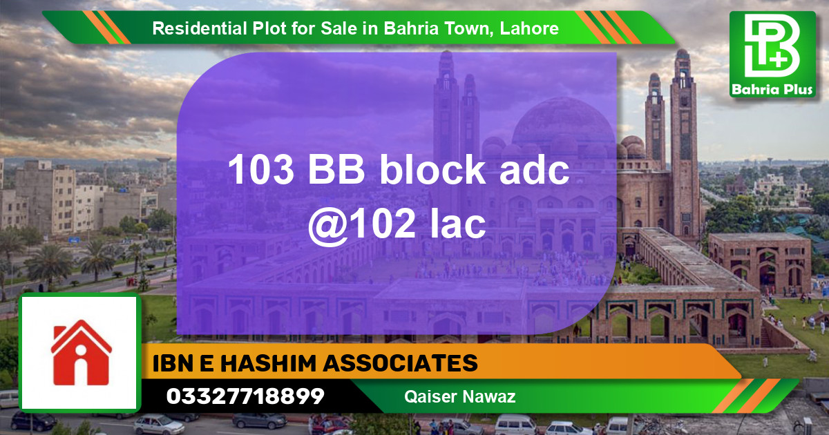 Residential Plot for Sale in Bahria Town, Lahore - (BP-119918)