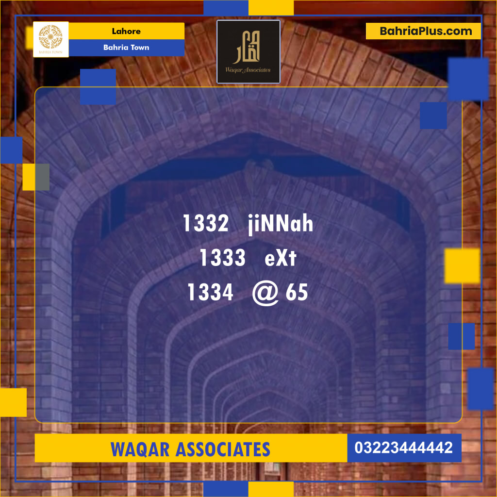 Residential Plot for Sale in Bahria Town, Lahore - (BP-120047)