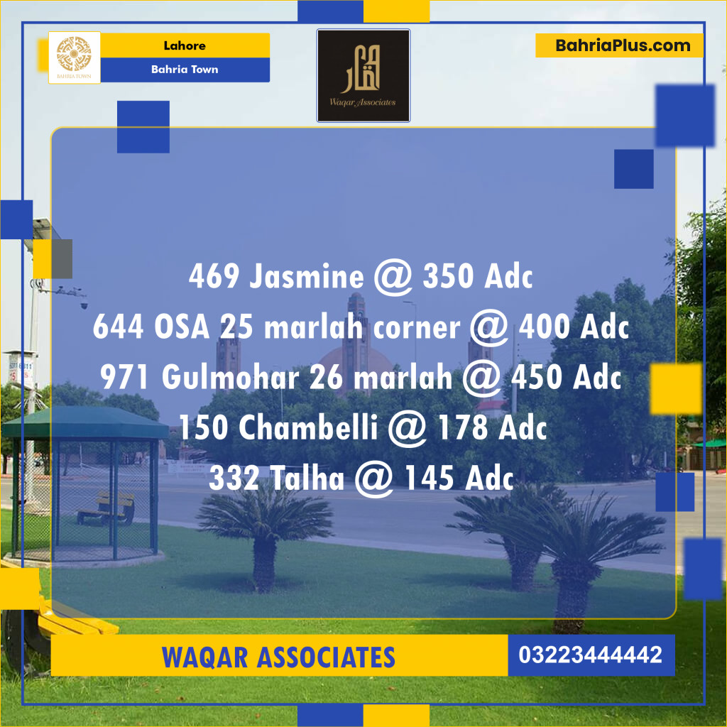 Residential Plot for Sale in Bahria Town, Lahore - (BP-120053)