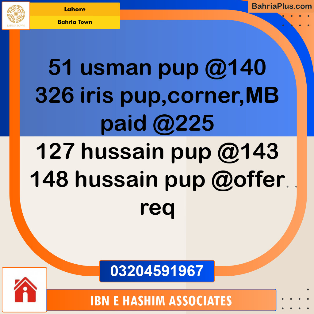 Residential Plot for Sale in Bahria Town, Lahore - (BP-120058)