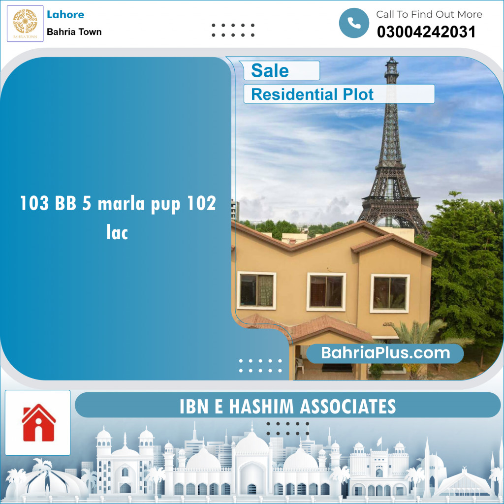 Residential Plot for Sale in Bahria Town, Lahore - (BP-120073)