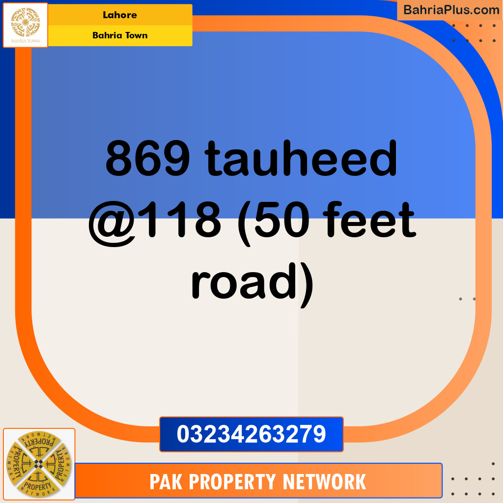 Residential Plot for Sale in Bahria Town, Lahore - (BP-120089)