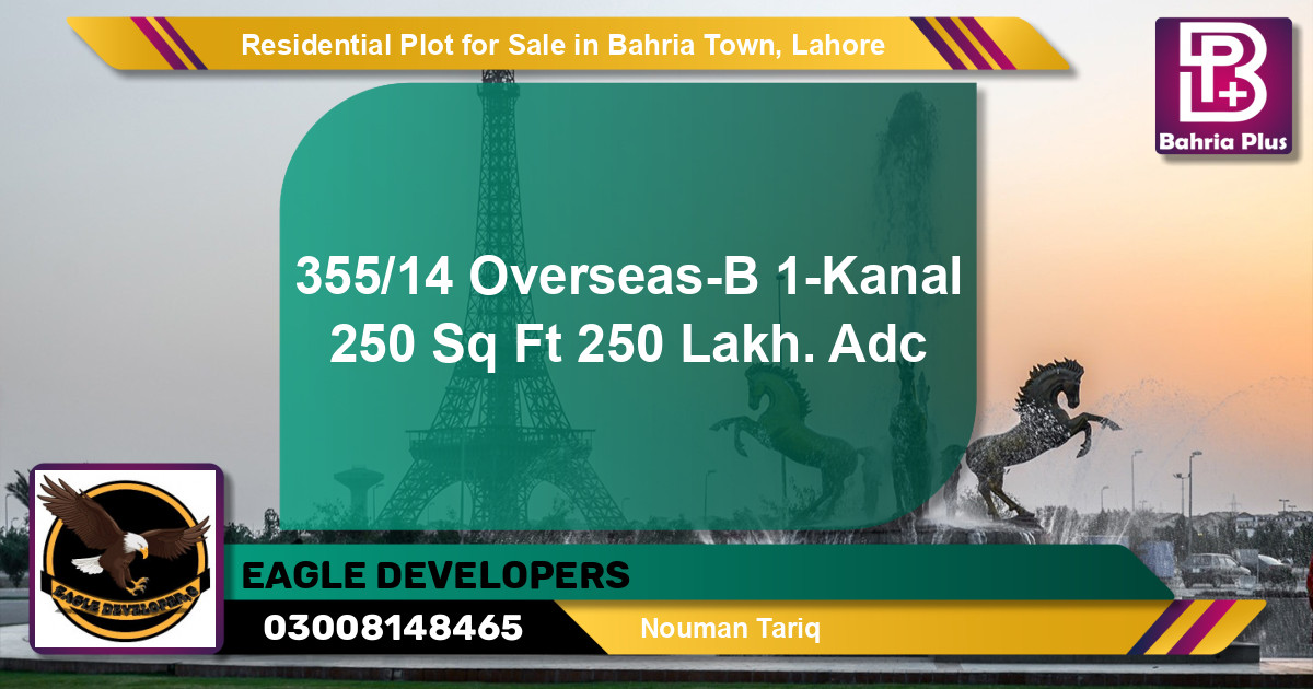 Residential Plot for Sale in Overseas B -  Bahria Town, Lahore - (BP-120100)