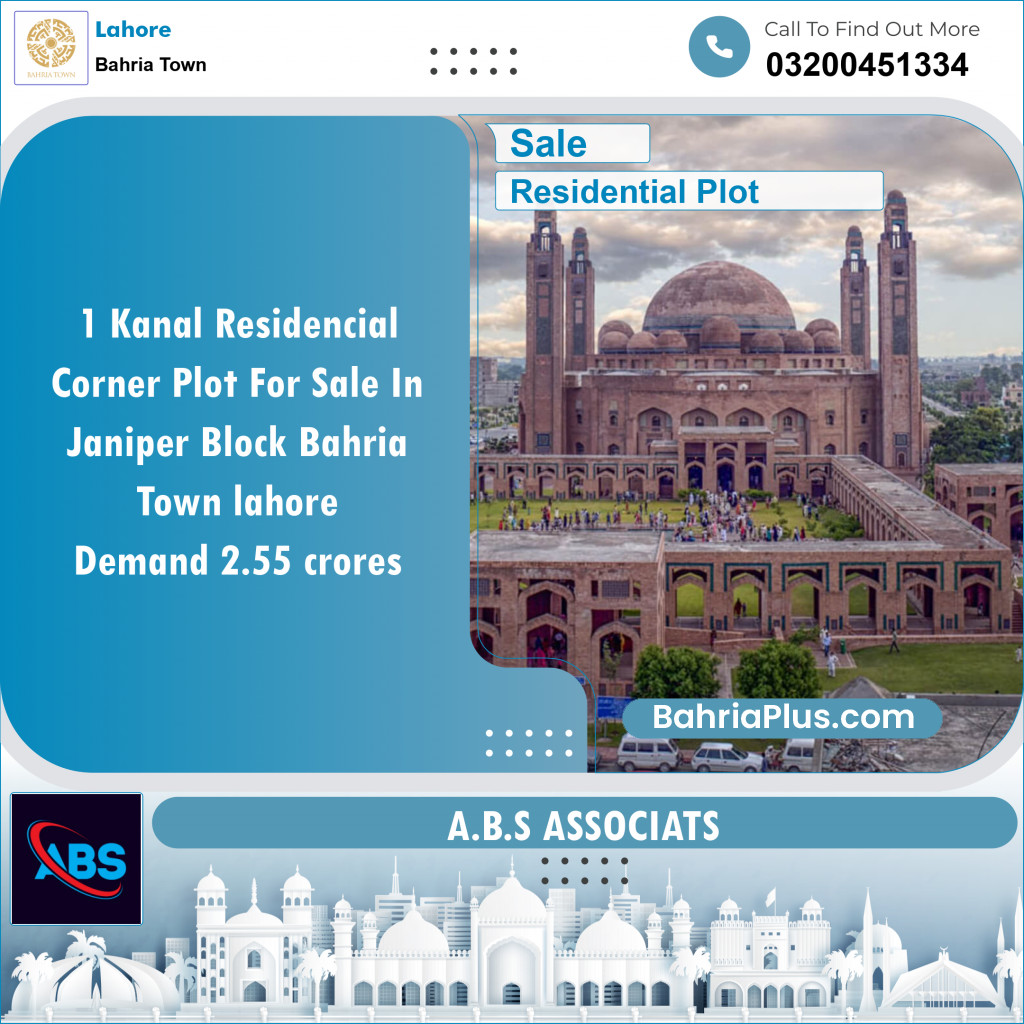 Residential Plot for Sale in Bahria Town, Lahore - (BP-120121)