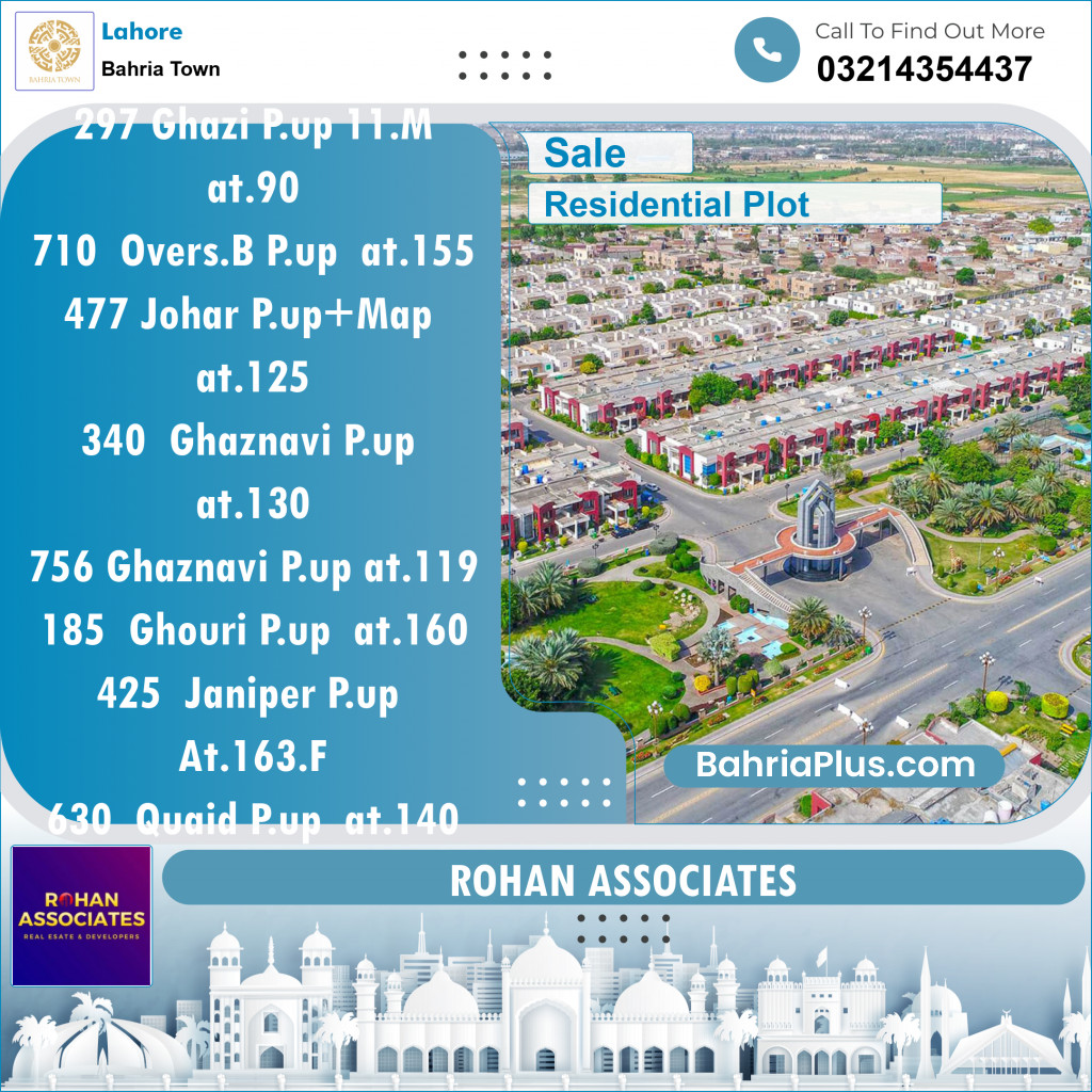 Residential Plot for Sale in Bahria Town, Lahore - (BP-120169)