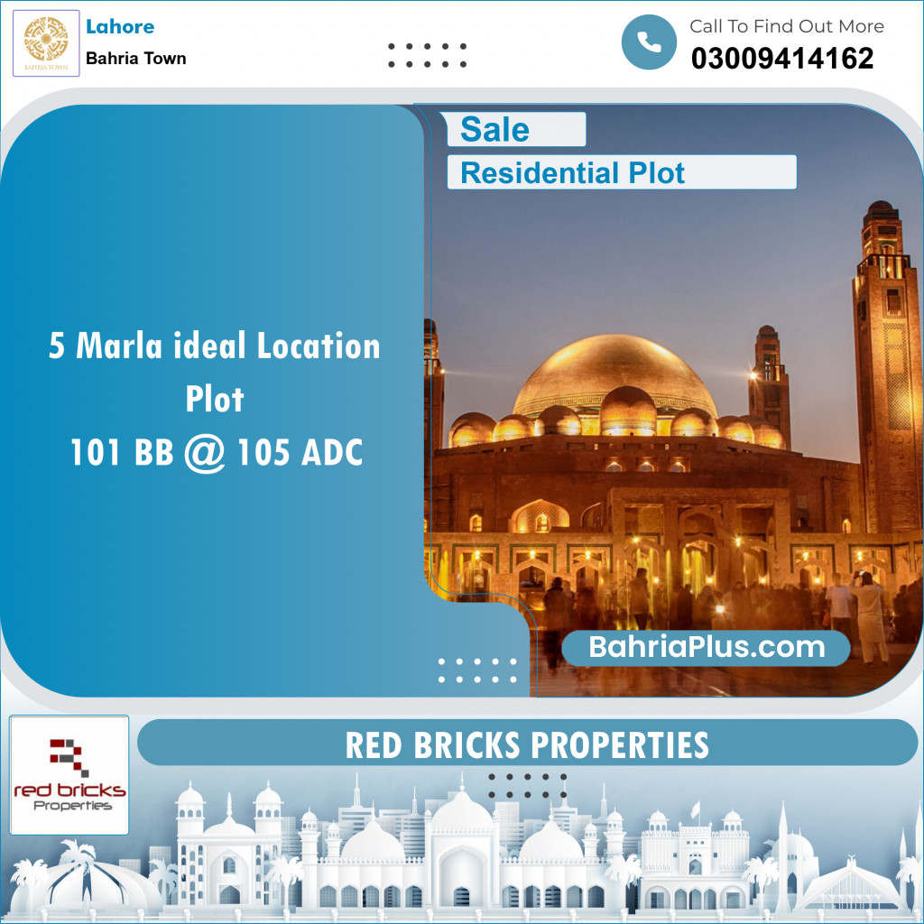 Residential Plot for Sale in Bahria Town, Lahore - (BP-120189)