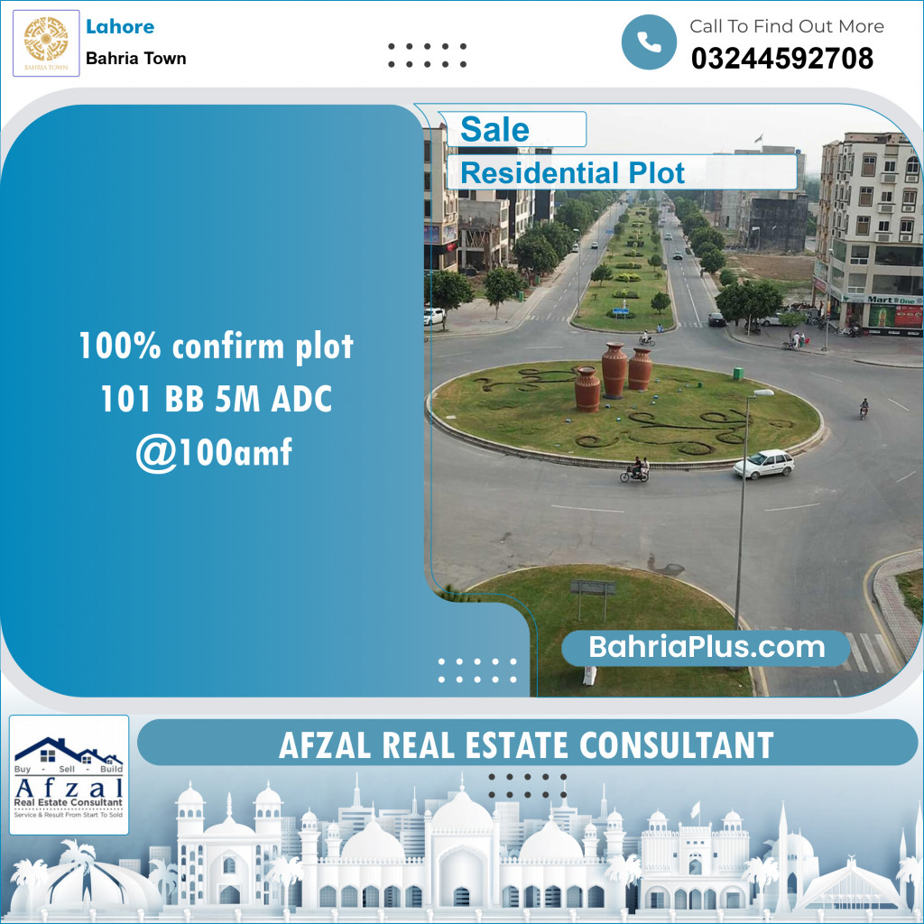 Residential Plot for Sale in Sector D - BB Block -  Bahria Town, Lahore - (BP-120205)