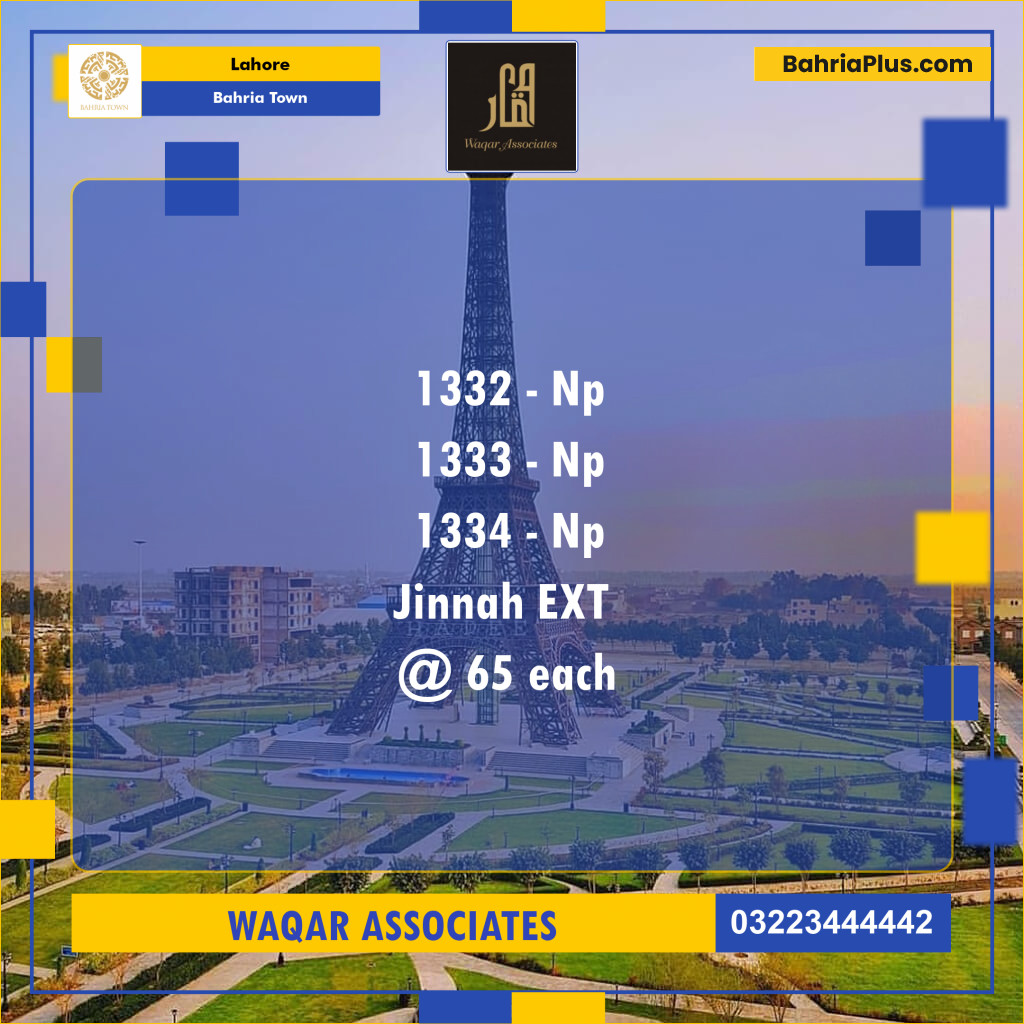 Residential Plot for Sale in Bahria Town, Lahore - (BP-120218)