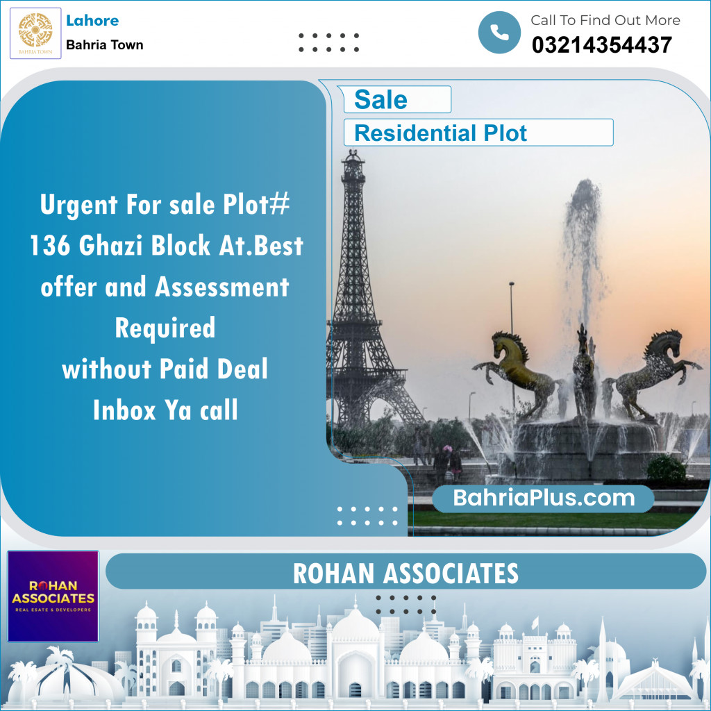 Residential Plot for Sale in Bahria Town, Lahore - (BP-120228)