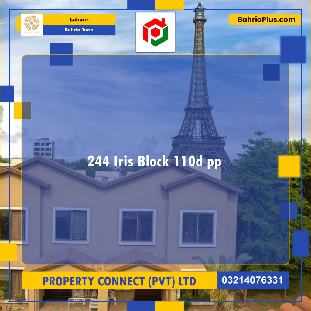 Residential Plot for Sale in Sector C - Iris Block -  Bahria Town, Lahore - (BP-120235)
