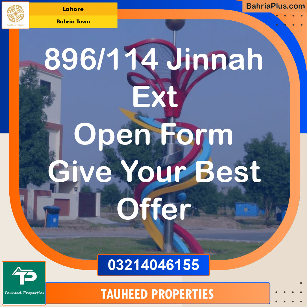 Residential Plot for Sale in Sector E - Jinnah Ext. Block -  Bahria Town, Lahore - (BP-120247)