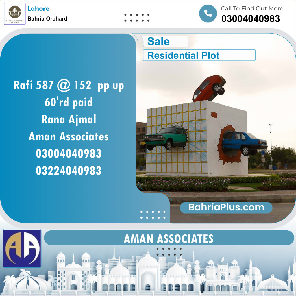 Residential Plot for Sale in Bahria Orchard, Lahore - (BP-120290)