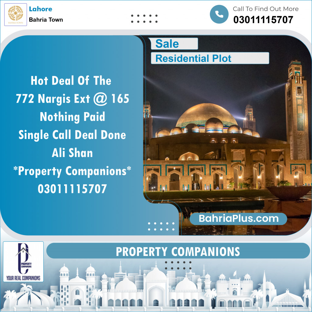 Residential Plot for Sale in Bahria Town, Lahore - (BP-120406)