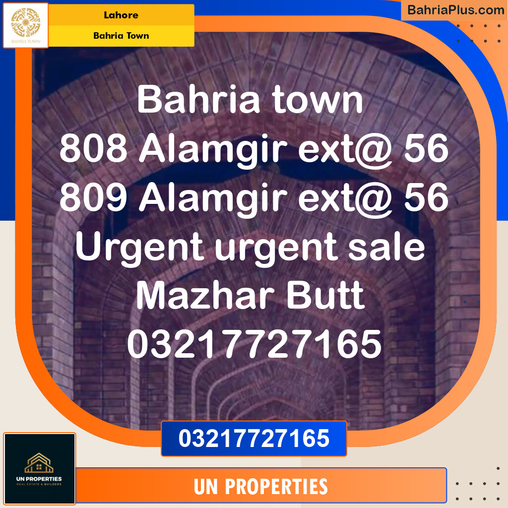 Residential Plot for Sale in Bahria Town, Lahore - (BP-120418)