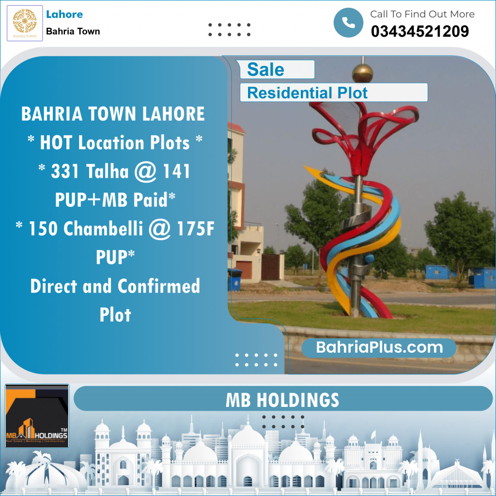 Residential Plot for Sale in Bahria Town, Lahore - (BP-120422)