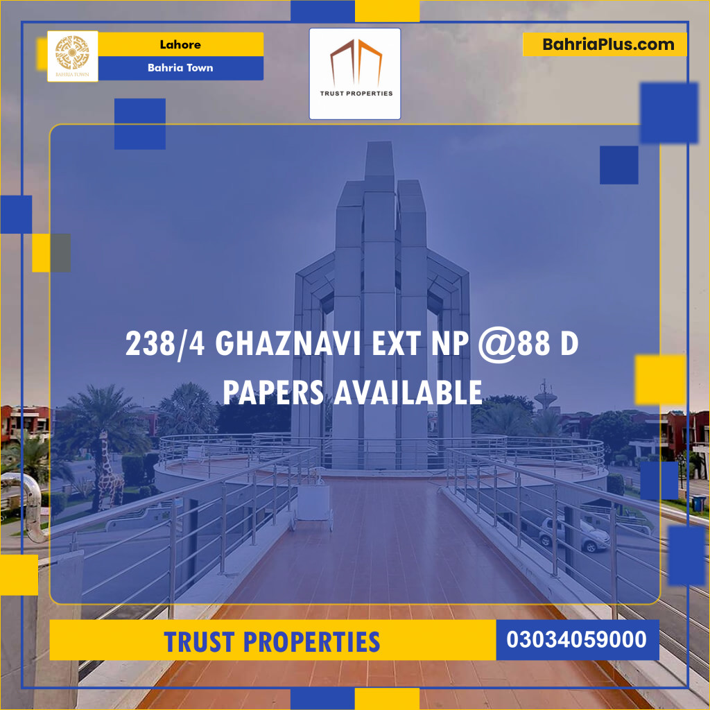 Residential Plot for Sale in Sector F - Ghaznavi Ext. Block -  Bahria Town, Lahore - (BP-120489)