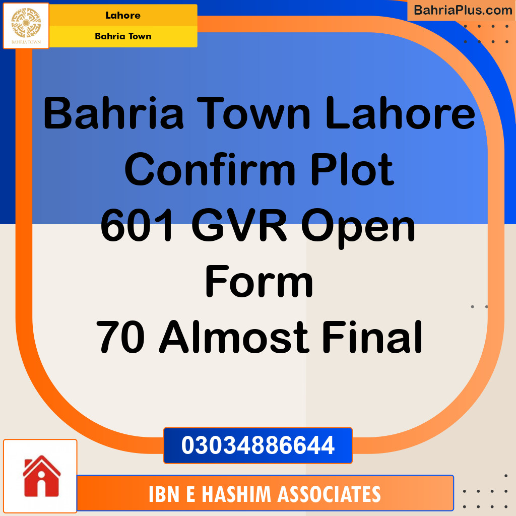 Residential Plot for Sale in Golf Phase 1 -  Bahria Town, Lahore - (BP-120554)