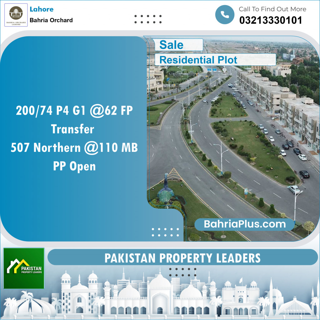 Residential Plot for Sale in Bahria Orchard, Lahore - (BP-120700)