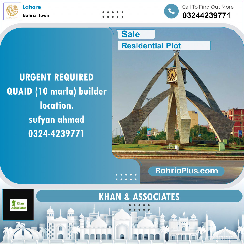 Residential Plot for Sale in Bahria Town, Lahore - (BP-120744)