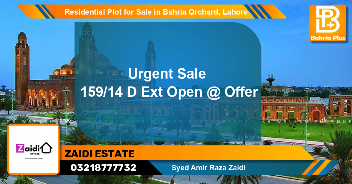 Residential Plot for Sale in Bahria Orchard, Lahore - (BP-120766)