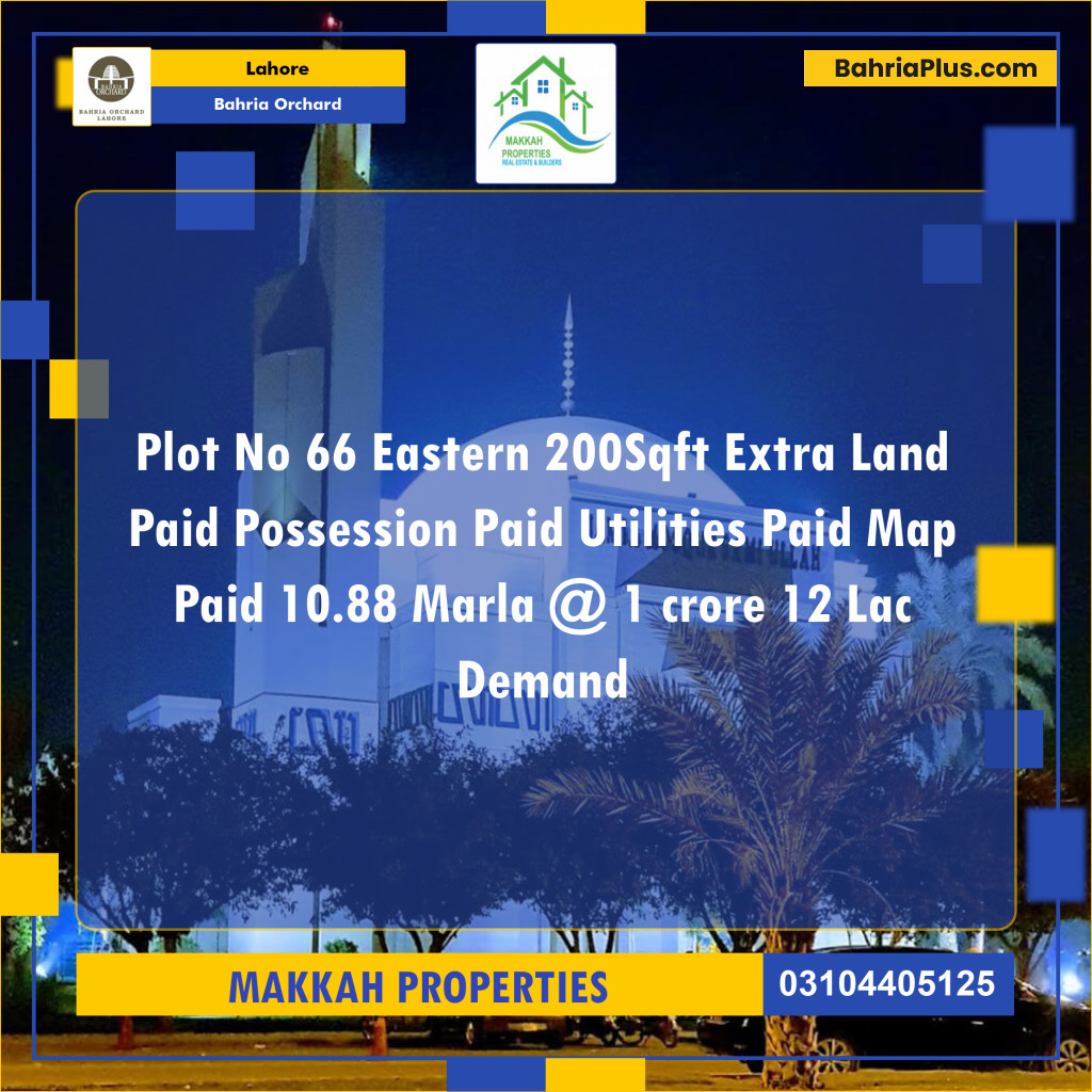 Residential Plot for Sale in Bahria Orchard, Lahore - (BP-120768)
