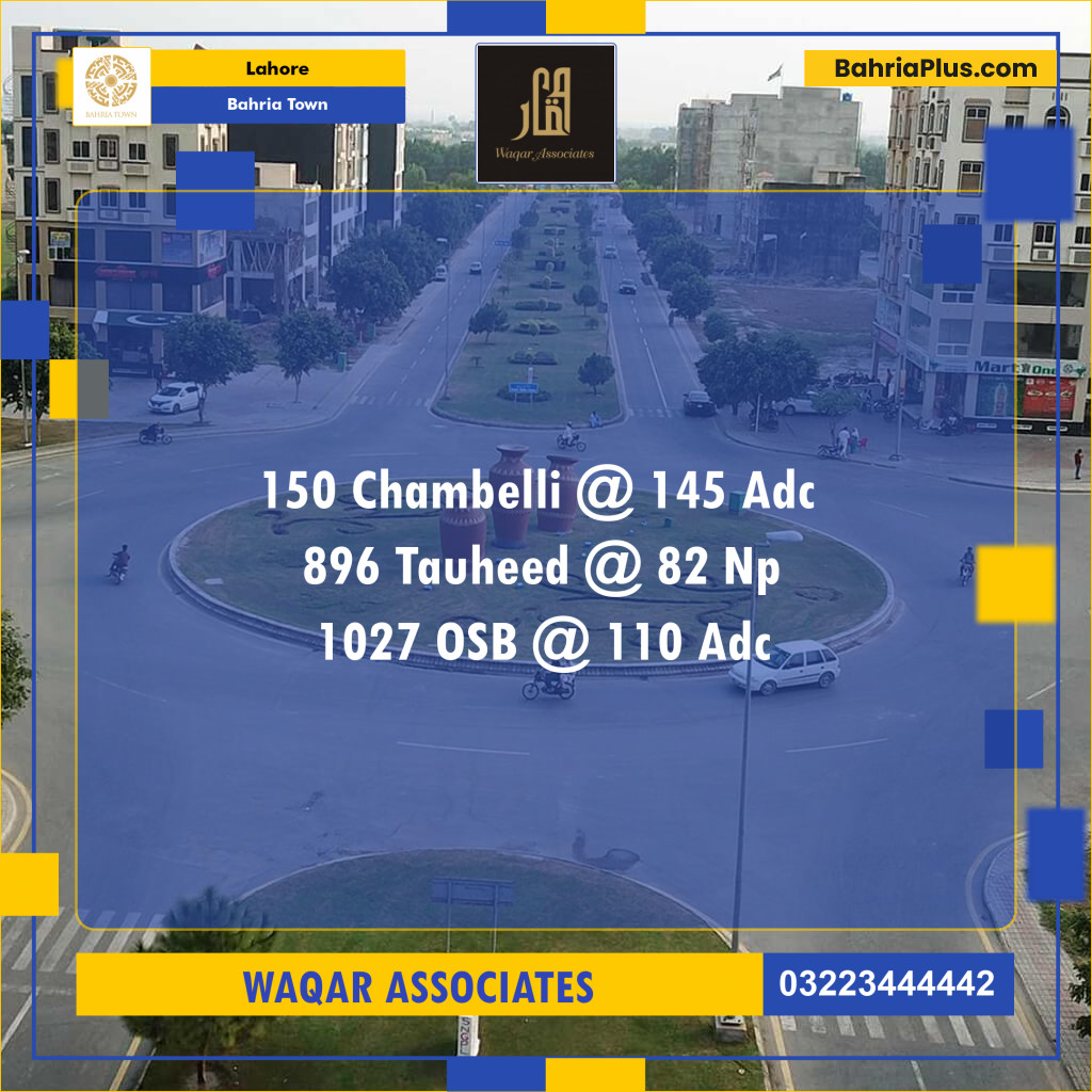 Residential Plot for Sale in Bahria Town, Lahore - (BP-120812)