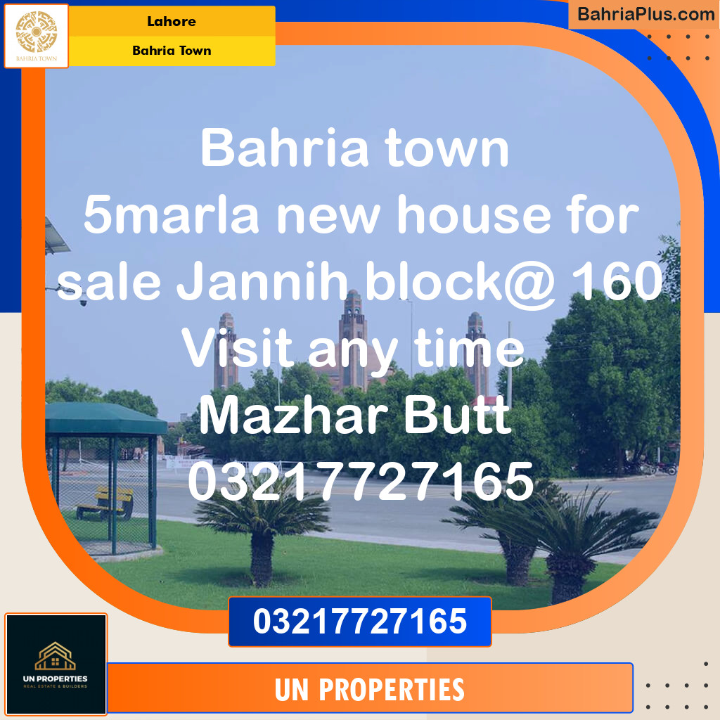 Residential Plot for Sale in Bahria Town, Lahore - (BP-120910)