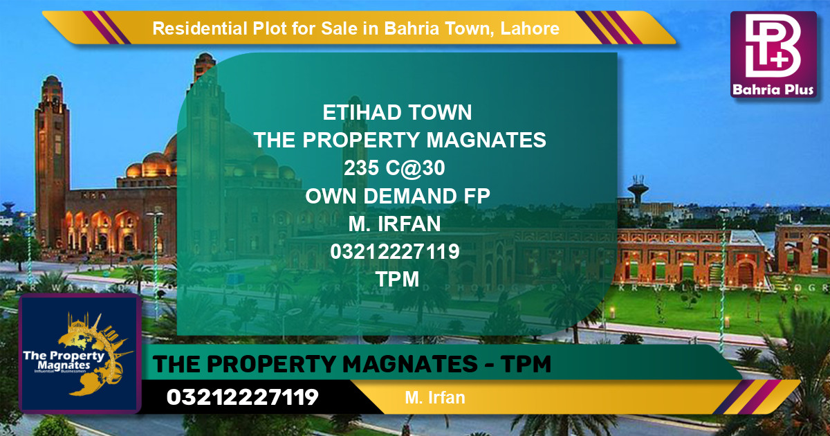 Residential Plot for Sale in Bahria Town, Lahore - (BP-120915)