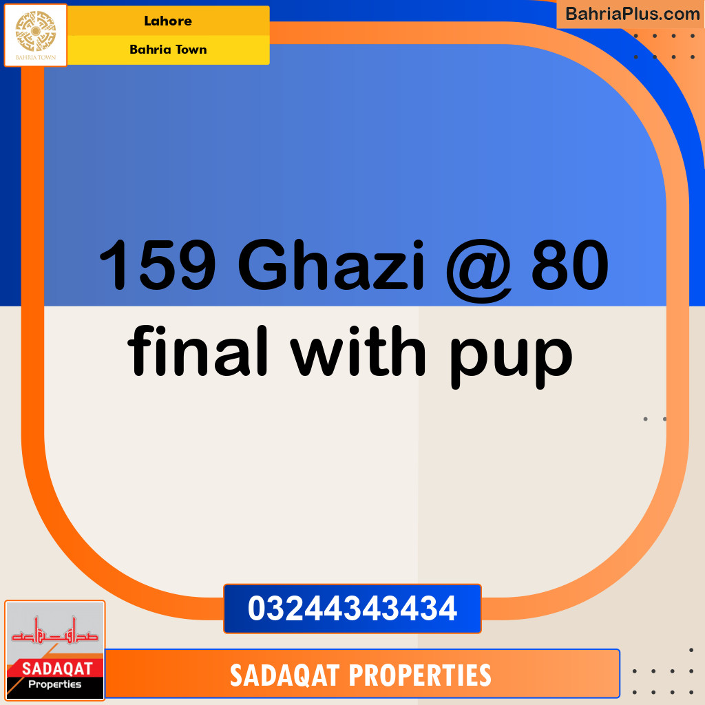 Residential Plot for Sale in Sector F - Ghazi Block -  Bahria Town, Lahore - (BP-120938)