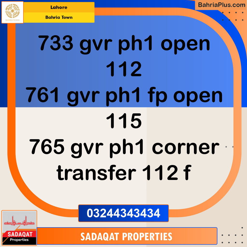 Residential Plot for Sale in Golf Phase 1 -  Bahria Town, Lahore - (BP-120951)