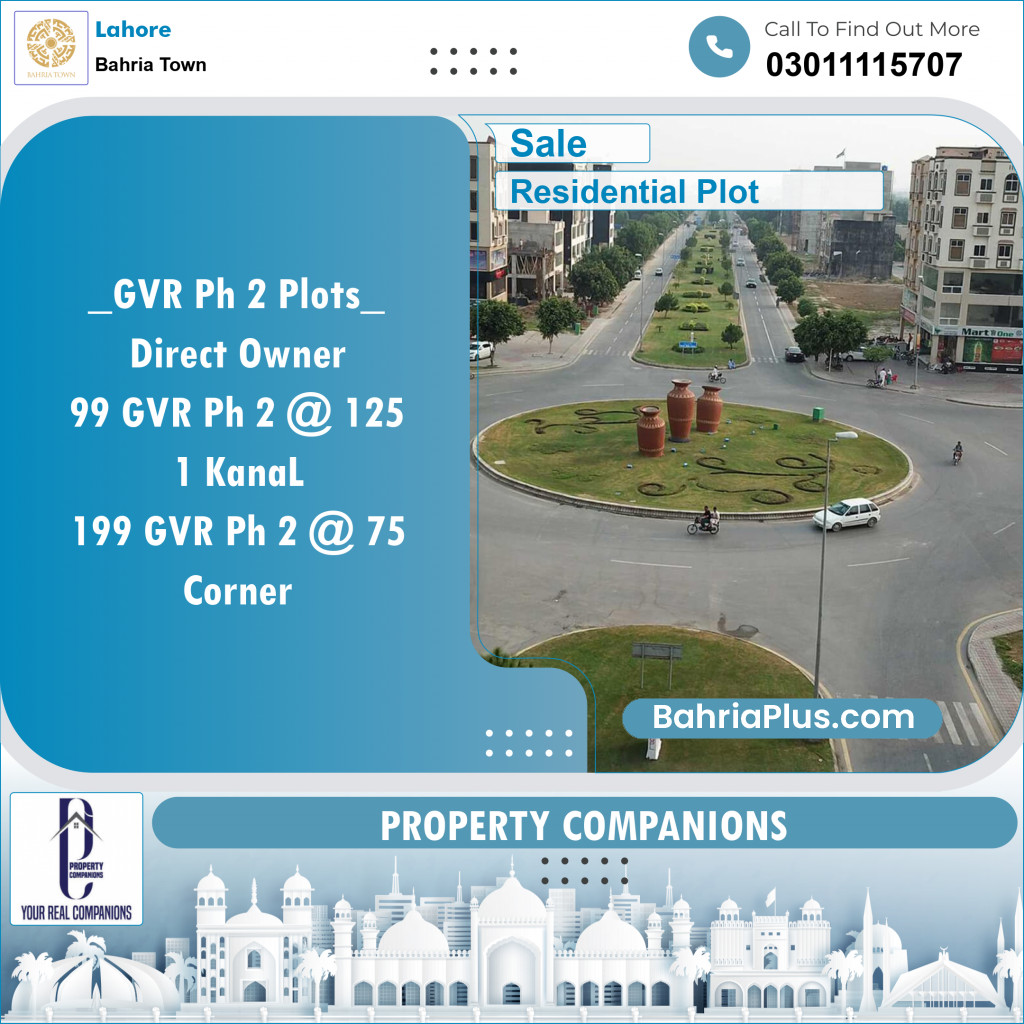 Residential Plot for Sale in Golf Phase 2 -  Bahria Town, Lahore - (BP-121346)