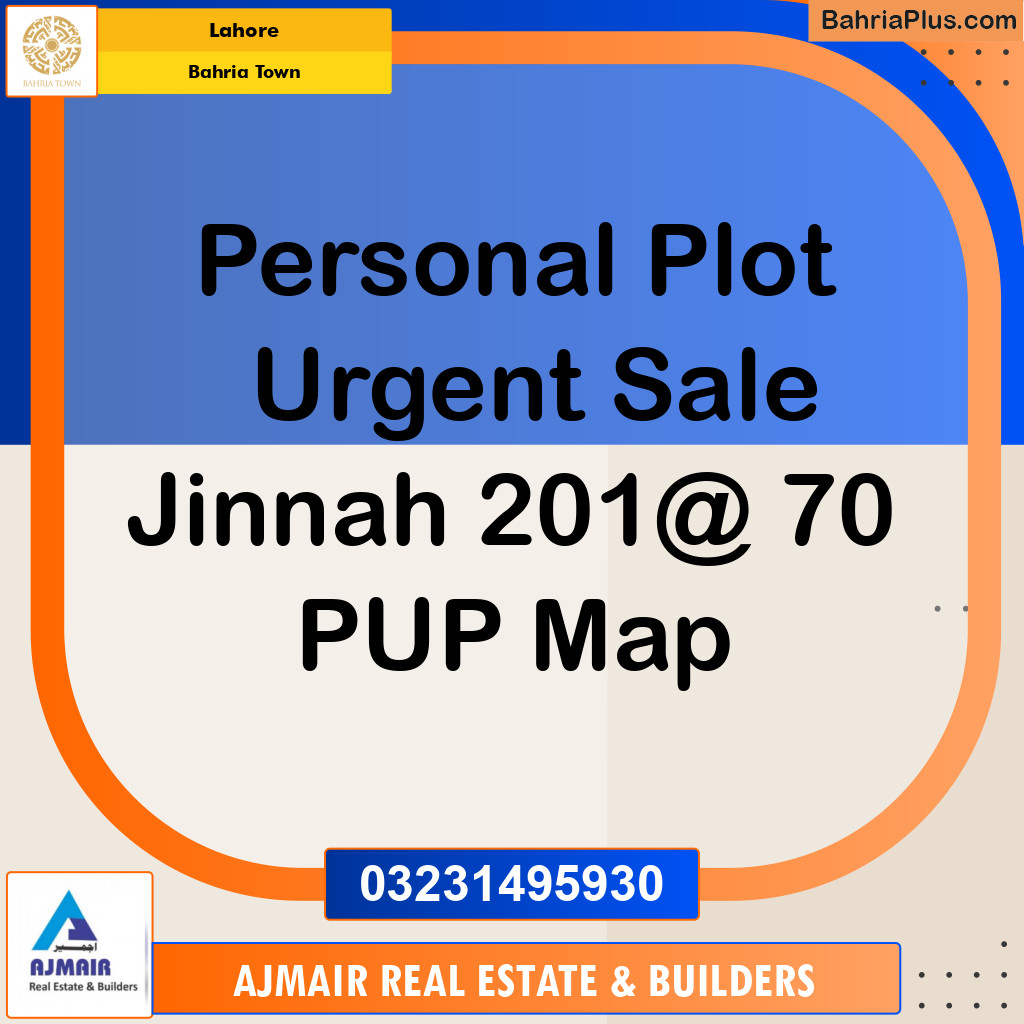 Residential Plot for Sale in Sector E - Jinnah Block -  Bahria Town, Lahore - (BP-121367)