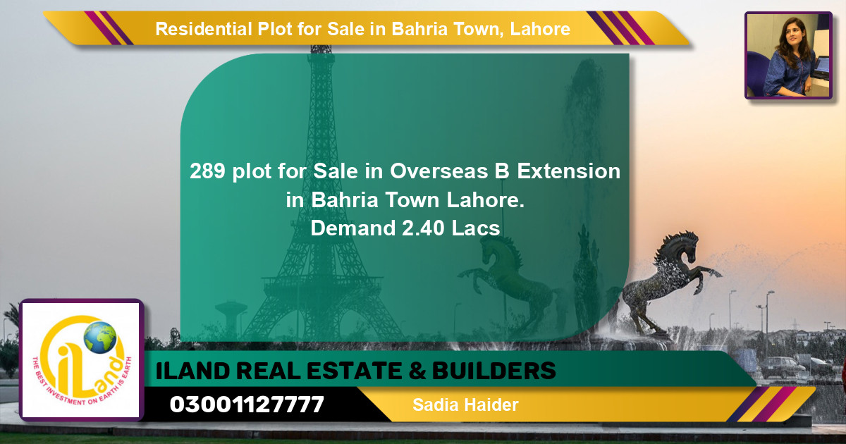 Residential Plot for Sale in Bahria Town, Lahore - (BP-121426)