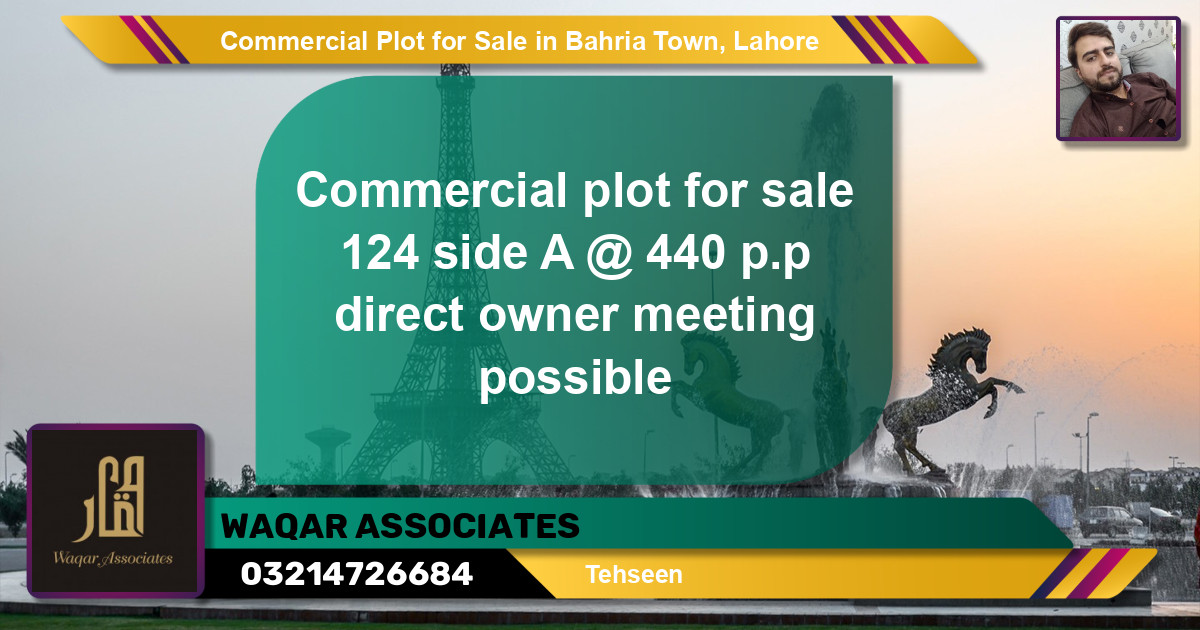 Commercial Plot for Sale in Bahria Town, Lahore - (BP-121458)