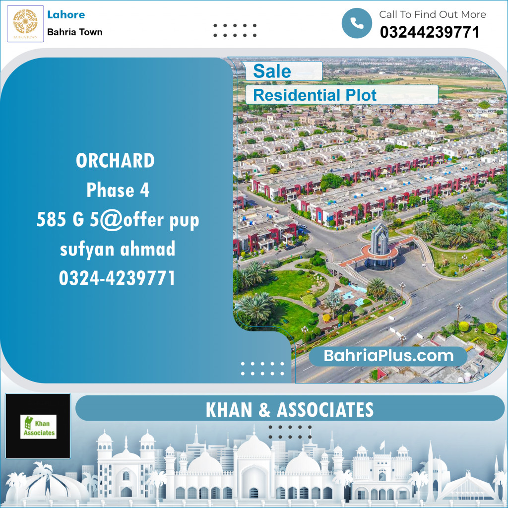 Residential Plot for Sale in Bahria Town, Lahore - (BP-121496)