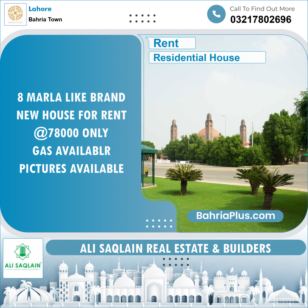 Residential House for Rent in Bahria Town, Lahore - (BP-121554)