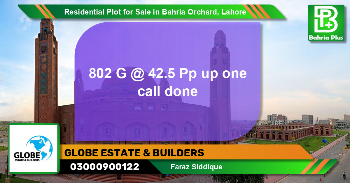Residential Plot for Sale in Phase 2 - G Block -  Bahria Orchard, Lahore - (BP-121618)