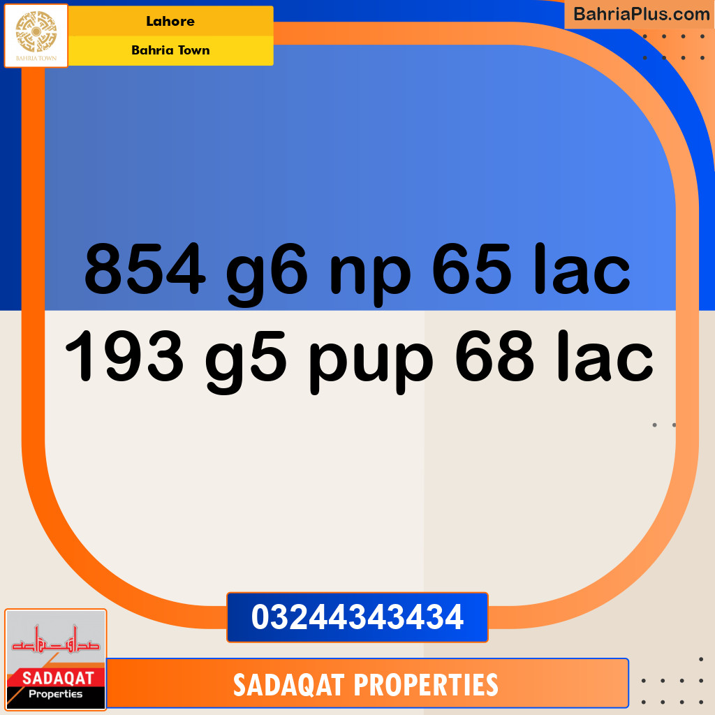 Residential Plot for Sale in Bahria Town, Lahore - (BP-121627)