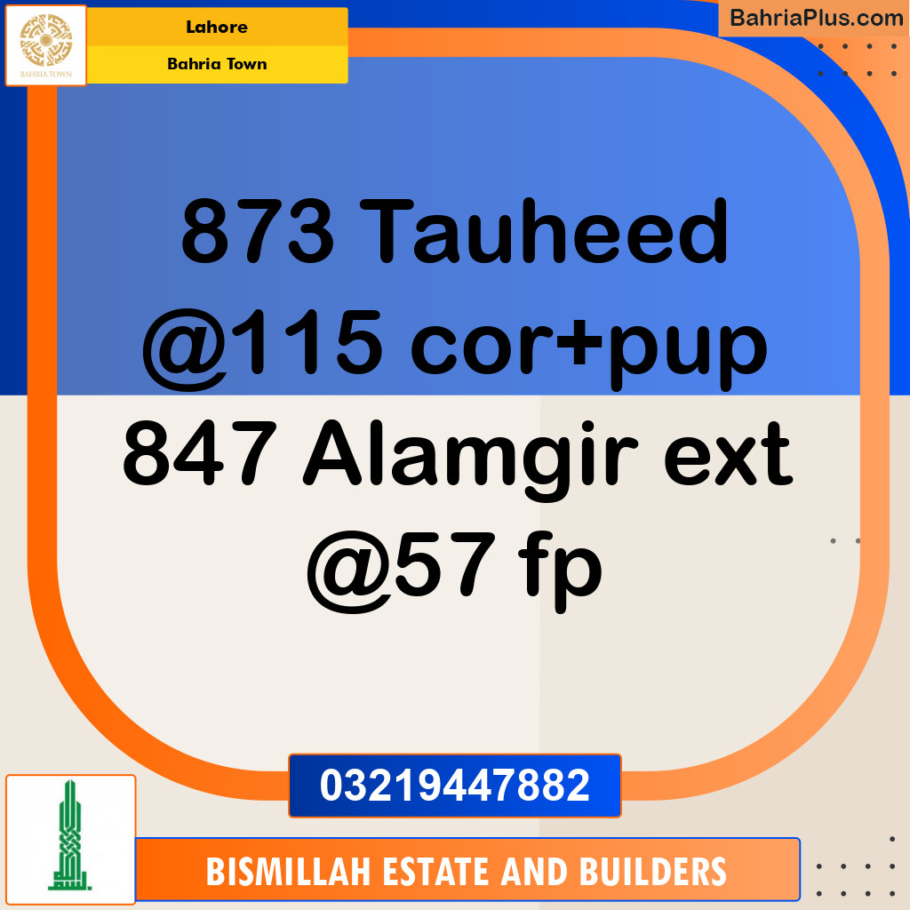Residential Plot for Sale in Bahria Town, Lahore - (BP-121758)