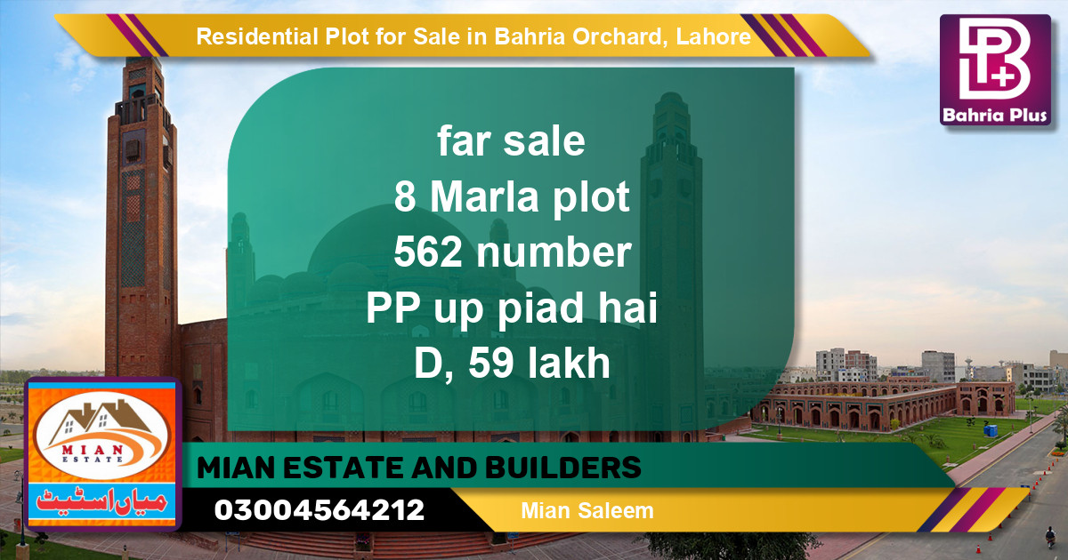 Residential Plot for Sale in Bahria Orchard, Lahore - (BP-121807)