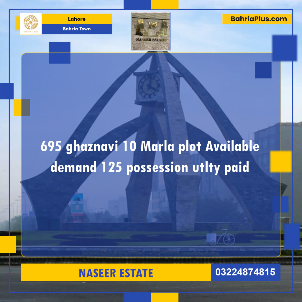 Residential Plot for Sale in Sector F - Ghaznavi Block -  Bahria Town, Lahore - (BP-121914)