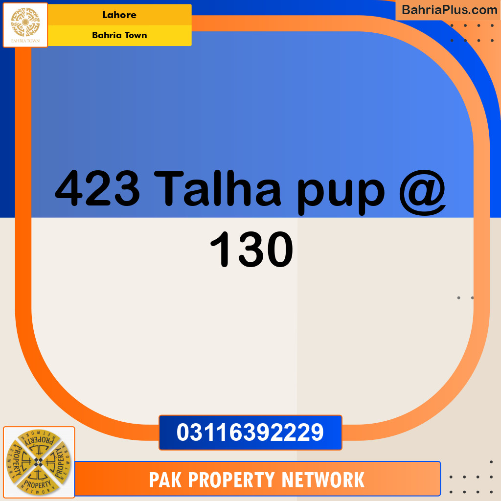 Residential Plot for Sale in Sector F - Talha Block -  Bahria Town, Lahore - (BP-121919)