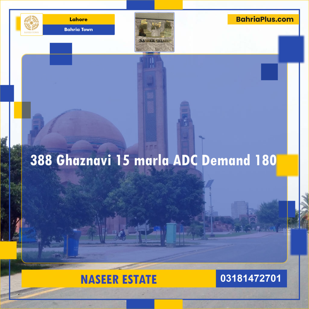 Commercial Plot for Sale in Sector F - Ghaznavi Block -  Bahria Town, Lahore - (BP-121957)
