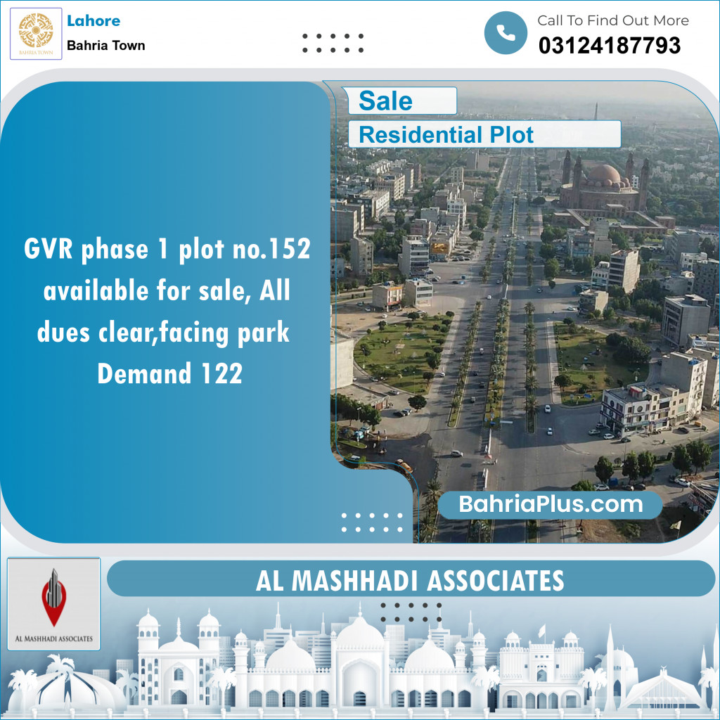 Residential Plot for Sale in Golf Phase 1 -  Bahria Town, Lahore - (BP-121964)