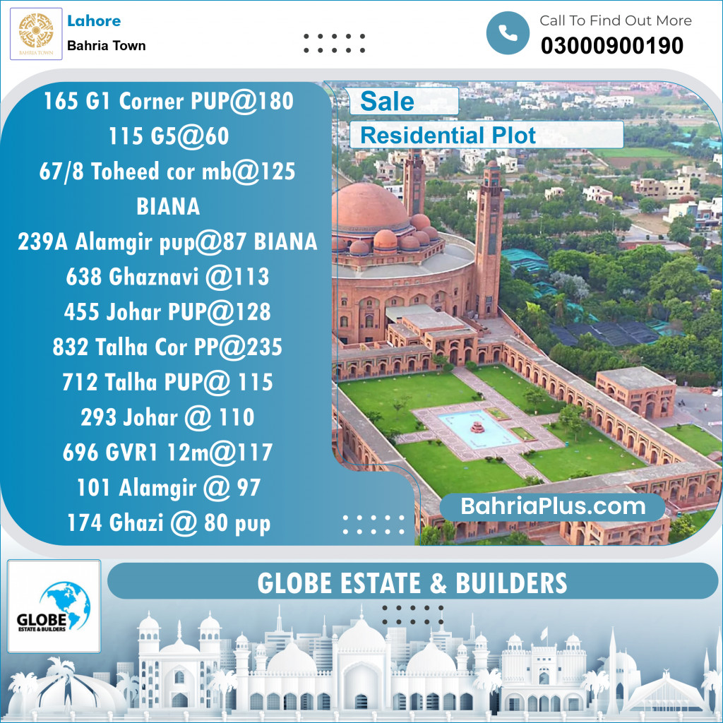 Residential Plot for Sale in Golf Phase 1 -  Bahria Town, Lahore - (BP-121991)
