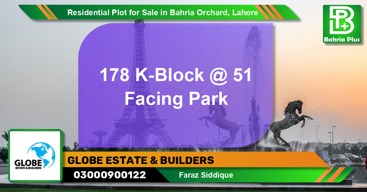 Residential Plot for Sale in Phase 2 - K Block -  Bahria Orchard, Lahore - (BP-121996)