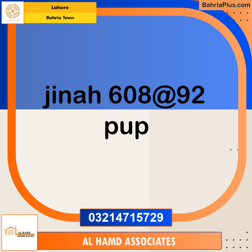Residential Plot for Sale in Sector E - Jinnah Block -  Bahria Town, Lahore - (BP-122000)