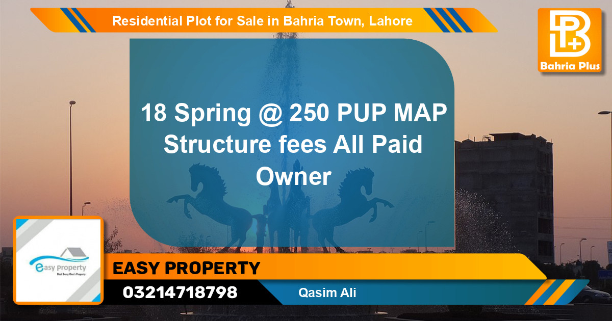 Residential Plot for Sale in Bahria Town, Lahore - (BP-122087)