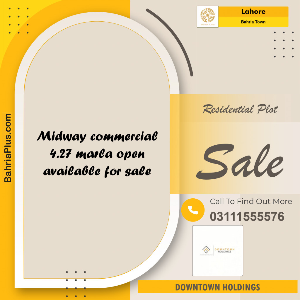 Residential Plot for Sale in Bahria Town, Lahore - (BP-122093)